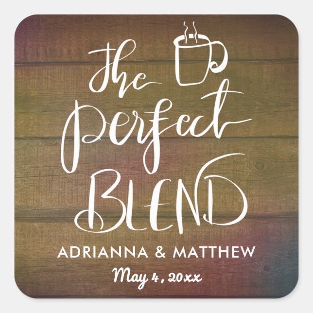 Der perfekte Platz für die rustikale Gastgeschenk  Quadratischer Aufkleber (Vorderseite)