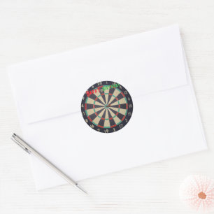 Der perfekte Schuss: Bullseye auf der Tafel, Runder Aufkleber