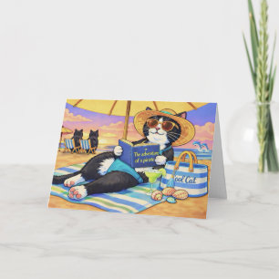 Der perfekte Strandtag, Katze Karte