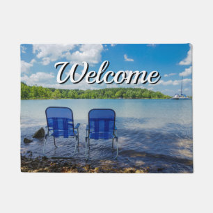Der perfekte Tag am See Willkommen vor der Tür Fußmatte