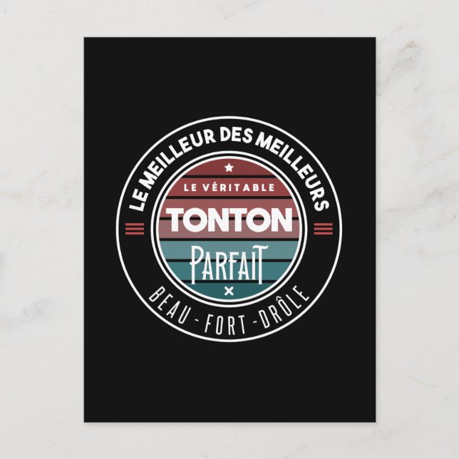 Der perfekte Tonton Postkarte (Vorderseite)