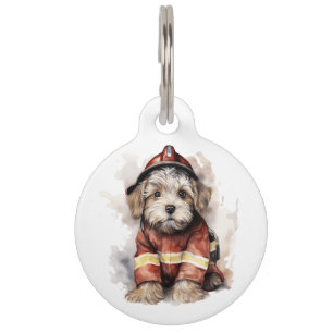 Der personalisierte Feuerwehrhund Haustiermarke