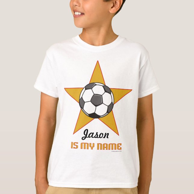 Der Personalisierte Fußballstar-T - Shirt des Kind (Vorderseite)