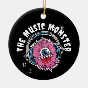 Der personalisierte Musik-Monster-Schmuckanhänger Keramik Ornament