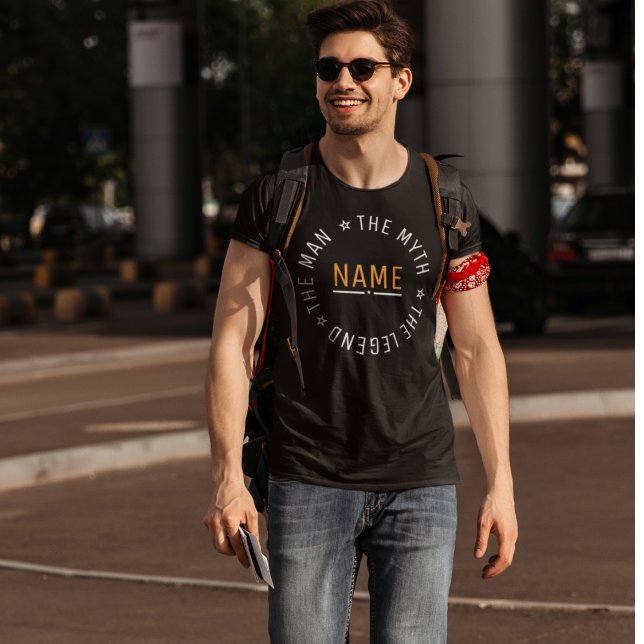 Der personalisierte Name des Mannes der Mythos der T-Shirt (Von Creator hochgeladen)