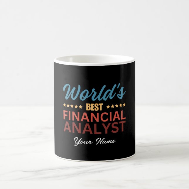 Der Personalisierte Name des weltbesten Finanzanal Kaffeetasse (Mittel)