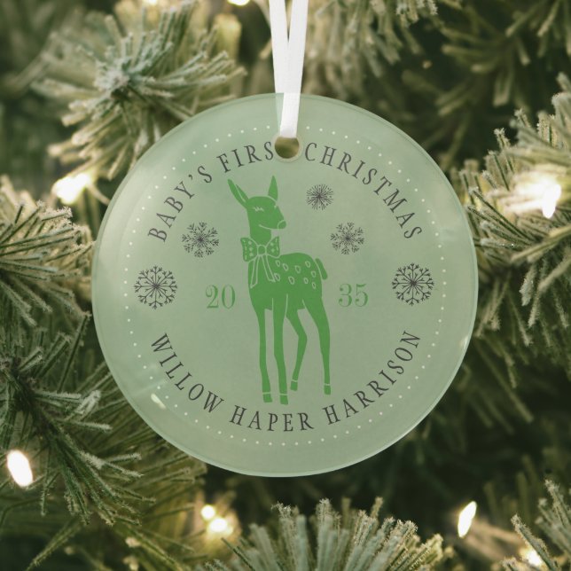 Der Personalisierte Sake des Babys Ornament Aus Glas (InSitu)