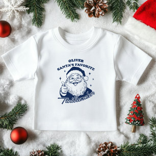 Der personalisierte Santa-Lieblings-Störenfried Baby T-shirt