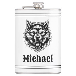 Der personalisierte Wolf Flachmann