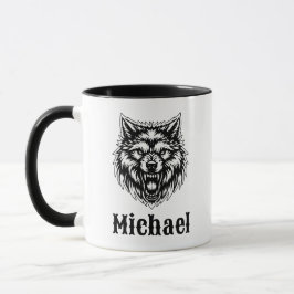 Der personalisierte Wolf-Kaffeebecher Tasse