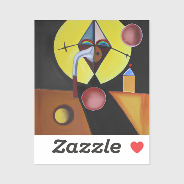 Der Pestarzt - Ölgemälde Aufkleber (Blatt)