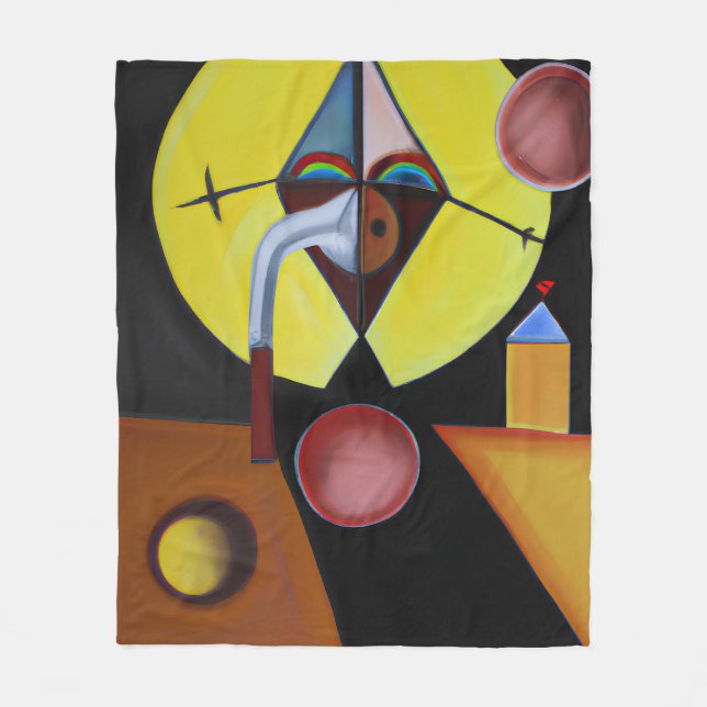 Der Pestarzt - Ölgemälde Fleecedecke (Vorderseite)