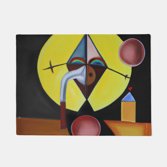 Der Pestarzt - Ölgemälde Fußmatte (Vorderseite)