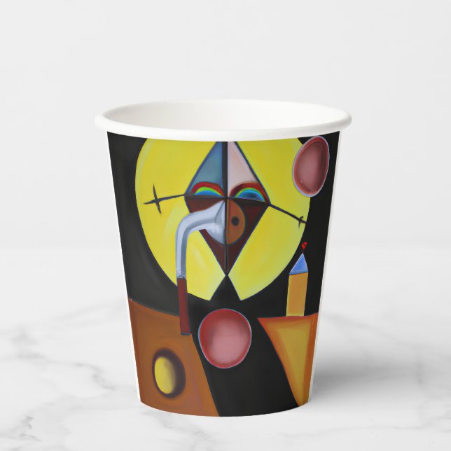 Der Pestarzt - Ölgemälde Pappbecher (Vorderseite)