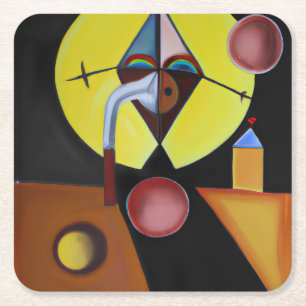 Der Pestarzt - Ölgemälde Rechteckiger Pappuntersetzer