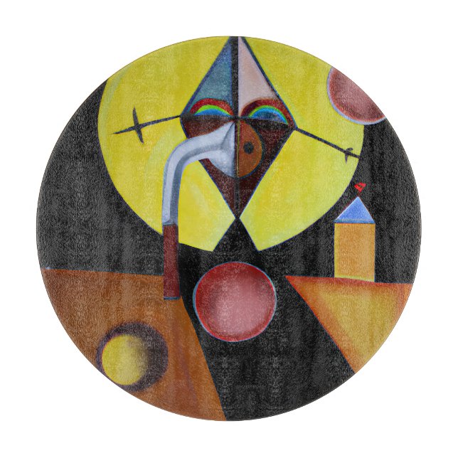 Der Pestarzt - Ölgemälde Schneidebrett (Vorderseite)