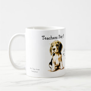 Der Pet-Beagle des niedlichen Lehrers personalisie Kaffeetasse