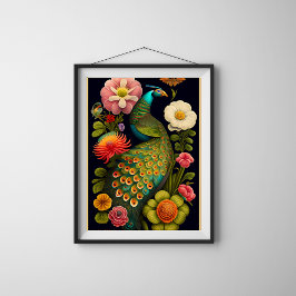 Der Pfau | Modernes Haeckel Poster