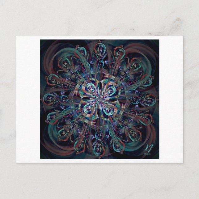 Der Pfau Postkarte (Vorderseite)