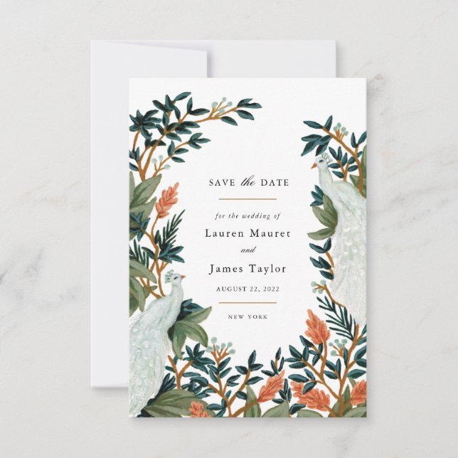 Der Pfau Save The Date (Vorderseite)