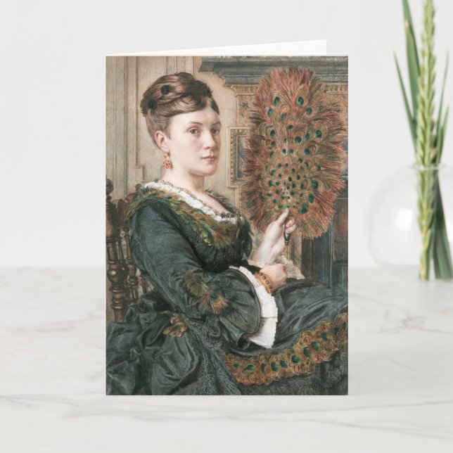 Der Pfauenfan | Edward John Poynter Karte (Vorderseite)