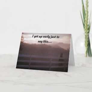 DER PFERD KÖNNTE NICHT WARTEN, UM ZU SAGEN *GLÜCKL KARTE