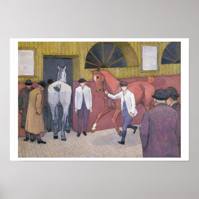 Der Pferdemart (Öl auf Leinwand) Poster (Vorne)