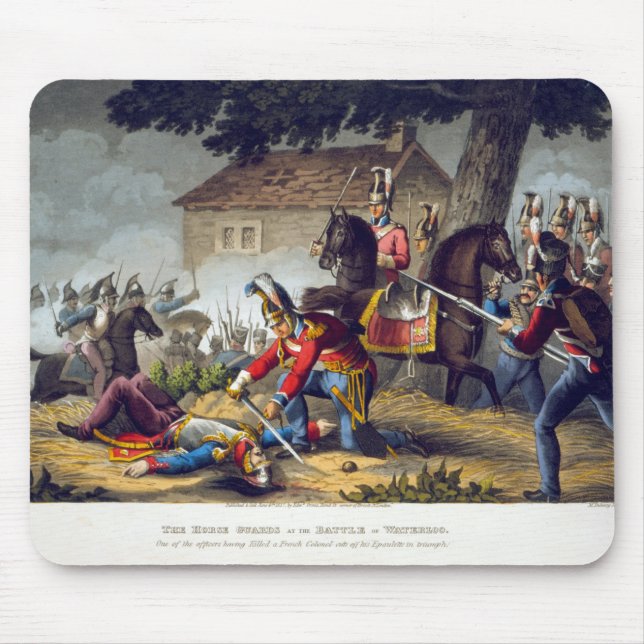 Der Pferdeschutz am Kampf von Waterloo, engrav Mousepad (Vorne)