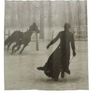 Der Pferdetrainer von Felix Thiollier 1899 Duschvorhang