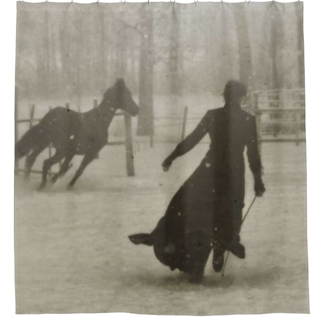 Der Pferdetrainer von Felix Thiollier 1899 Duschvorhang (Vorderseite)