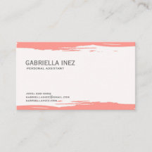 Der Pfirsich-Aquarell-Visitenkarten der Frauen