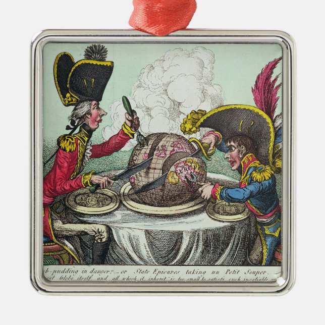 Der Pflaumenpudding in Gefahr, 1805 Silbernes Ornament (Vorne)