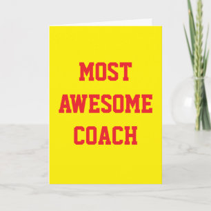 Der Phantastischste Coach, vielen Dank / Geburtsta Karte