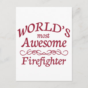 Der Phantastischste Feuerwehrmann der Welt Postkarte