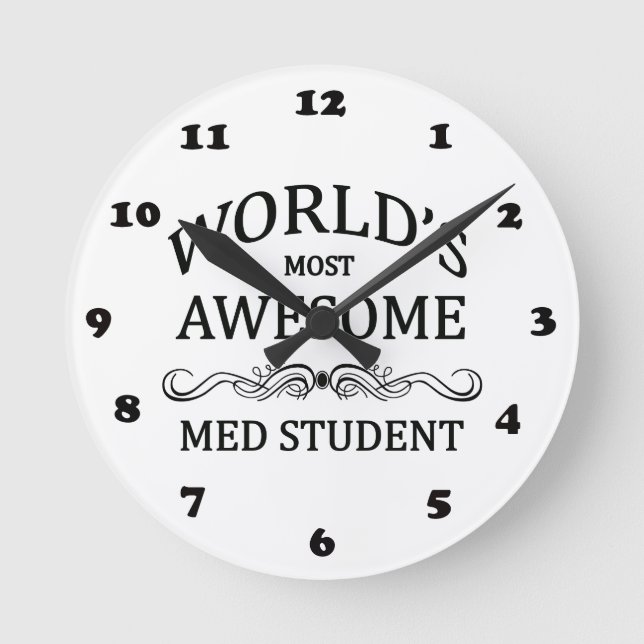 Der Phantastischste Med Student der Welt Runde Wanduhr (Vorderseite)