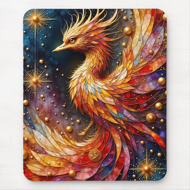 Der Phönix in den Sternen Mousepad (Vorne)