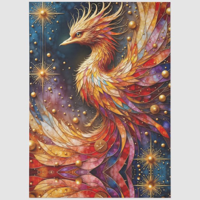 Der Phönix in den Sternen Seidenpapier (Vorderseite)