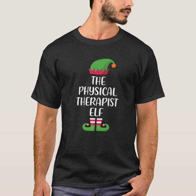 Der Physiotherapeut Elf Weihnachtsfamilie Matchi T-Shirt (Vorderseite)