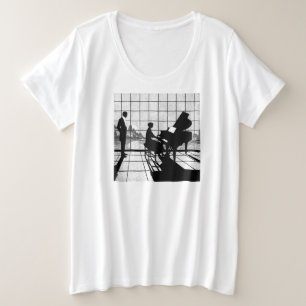 Der Pianist Große Größe T-Shirt