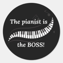 Der Pianist ist der Chef Stickers