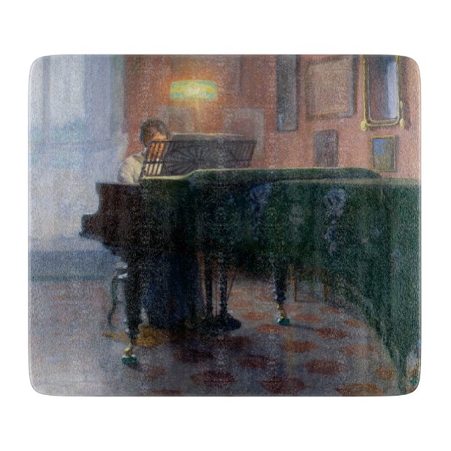 Der Pianist (Musikerin) Schneidebrett (Vorderseite)