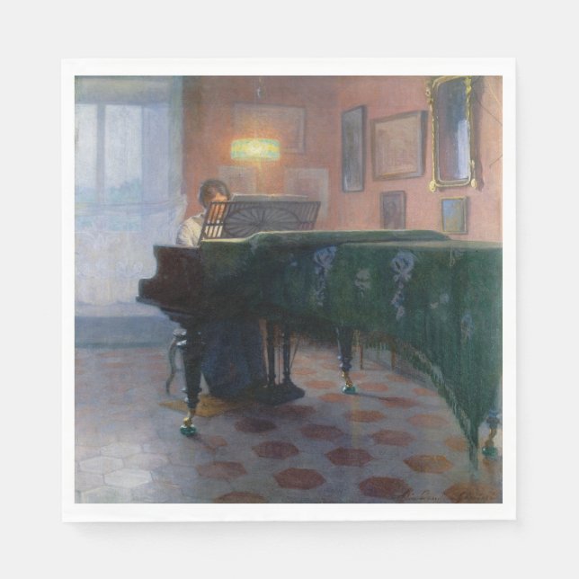 Der Pianist (Musikerin) Serviette (Vorderseite)