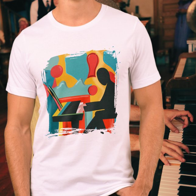 Der Pianist - Original-Ölgemälde Tri-Blend Shirt (Von Creator hochgeladen)