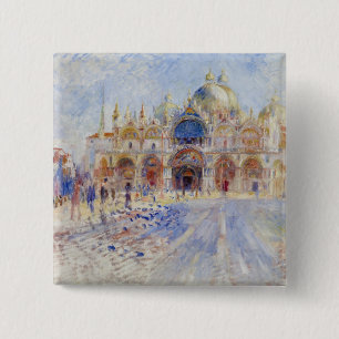 Der Piazza San Marco, Venedig, 1881 (Öl auf Button