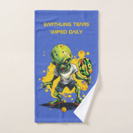 Der Pickleball-Platz-Reiniger: Alien-Edition Handtuch
