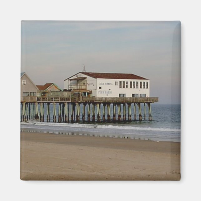 Der Pier am Strand von Old Orchard, Maine Magnet (Vorne)