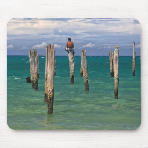 Der Pier in Coqueiros Strand in Trancoso Mousepad