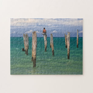 Der Pier in Coqueiros Strand in Trancoso Puzzle