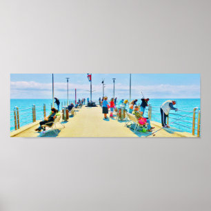 Der Pier in Forte dei Marmi, Italien Poster Print