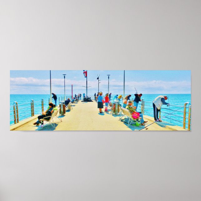 Der Pier in Forte dei Marmi, Italien Poster Print (Vorne)